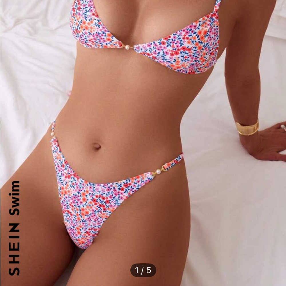 SHEIN Women's Floral Bikini Set - Multicolor